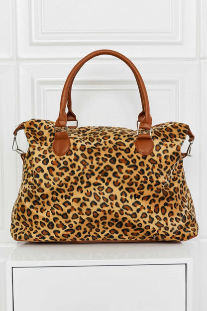 leopard print weekender bag