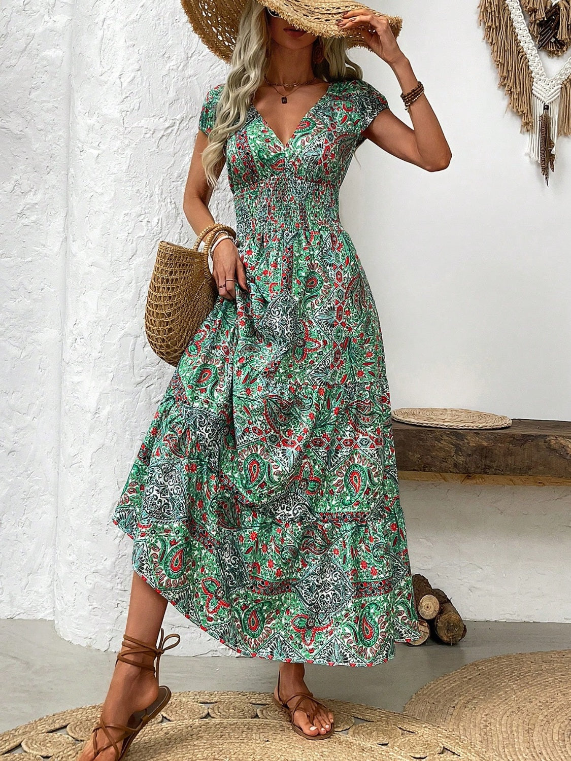 Printed Midi Dress