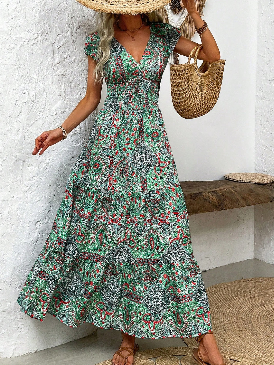 Printed Midi Dress